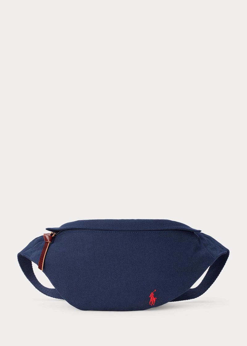 Bolso Polo Ralph Lauren Hombre Lona Waist Pack Chile Azul Marino QEBGL-3962